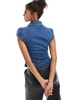 ASOS DESIGN denim fitted shirt in indigo