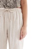Bershka tie waist wide leg linen-rich pants in sand