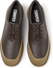 Brown leather lace-up shoes for women