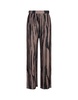 Abstract-printed Straight Leg Trousers