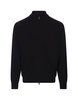 Dark Blue Knitted Cardigan With Zip