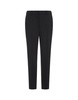 Black Stretch Wool Tailored Trousers