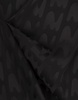Black Satin Mini Dress With 'themwave' Motif