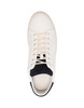 White Leather Sneakers With Blue Details