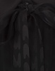 Black Satin Mini Dress With 'themwave' Motif