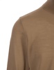 Slim Fit Turtleneck Sweater In Beige Virgin Wool