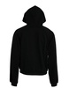 Black Cotton Hoodie Logo Print