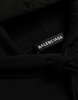 Black Cotton Hoodie Logo Print