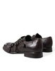dolce & gabbana elegant triple buckle leather dress men's shoes
