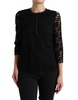 Dolce & Gabbana Black STAFF Blouse Floral Lace Nylon Top