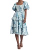 aissa midi dress in blue