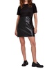 valencia mixed media dress in black