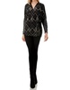 geometric zipper top in black
