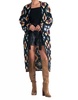 long sweater cardigan in black multi
