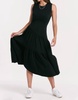 rome asymmetric dress in black
