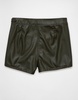 ae high-waisted vegan leather wrap skort