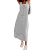 bendita midi denim dress in hickory stripe combo