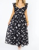 flower basket lilly maxi dress in black