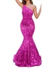 long mermaid prom dress in pink