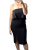 strapless dress in black
