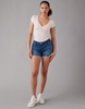 ae next level curvy denim midi short