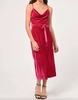 zana slip dress in red
