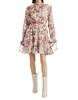 amoret mini dress in lavender multi