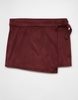 ae high-waisted sueded faux wrap skort