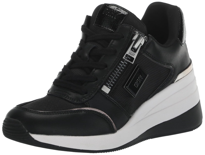 DKNY Women's Kai Lace Up Wedge Sneaker
