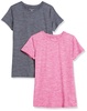 Amazon Essentials Women's Tech Stretch Short-Sleeve Crewneck T-Shirt (Available in Plus Size), Multipacks