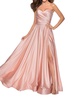 strapless gown in blush