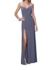 embroidered halter dress in grey