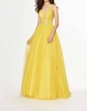 shimmering prom gown in yellow