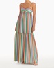 sima maxi dress in rainbow stripe