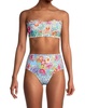pearce bandeau bikini top in multi