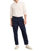 standard pleated pant in navy madras