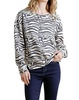 animal print high low top in cream