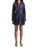 anna shirt dress in indigo jardin block print