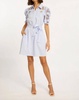 clarette dress in blue micro stripe