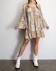 rayon gauze midi dress in pumpkin mix