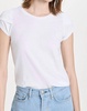 tulip sleeve tee in white
