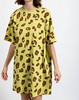 cheetah-lious t-shirt dress in pineapple