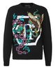 wool cotton pullover round neck ls tattoo patches