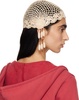 Beige Blossom Crochet Beanie