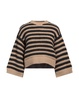 Striped wool, cashmere, and silk sweater