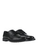 Black Perforated Boots with Lace-up Closure