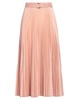Pleated silk-blend midi skirt