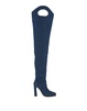 Burberry Wader Porthole Detail Topstitched Denim Boot