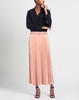 Pleated silk-blend midi skirt