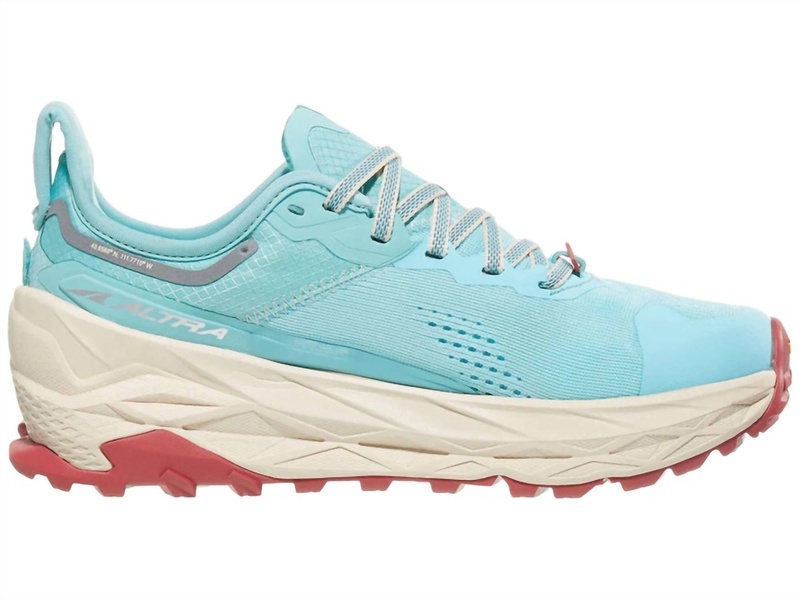 women's olympus 5 trail running shoe in light blue